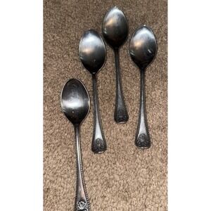 Vintage Supreme Cutlery Abbey Shell Teaspoons 4